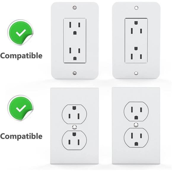 Outlet Shelf Wall Holder, Standard Vertical Duplex Decorative Outlet Space Saver - Picture 5 of 6